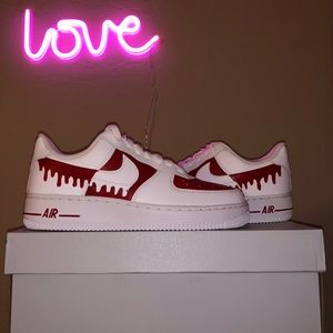 Custom Air Force 1 RED Drippy